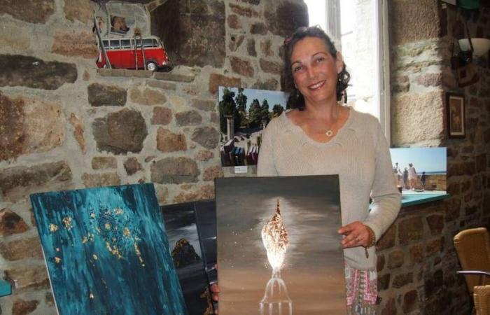 Stéphanie Caddéo impreziosisce i suoi dipinti con l’oro e li espone a Villedieu-les-Poêles