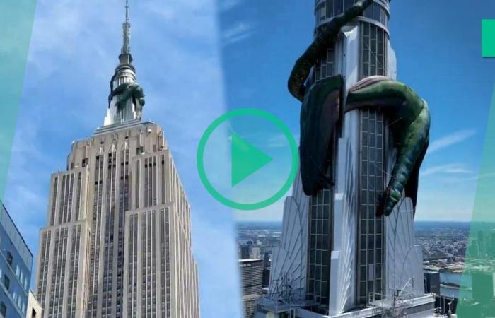 L’Empire State Building di New York invaso da un drago