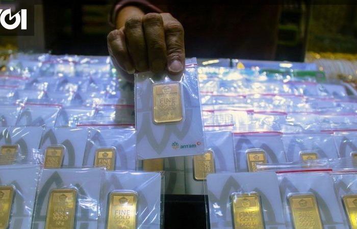 Il prezzo dell’oro Antam aumenta di 7.000 Rp a 1.349.000 Rp al chilogrammo