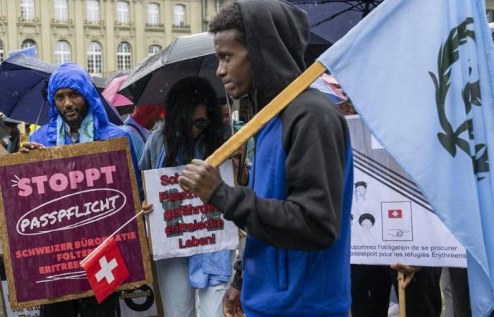 Centinaia di eritrei manifestano per i loro diritti a Berna