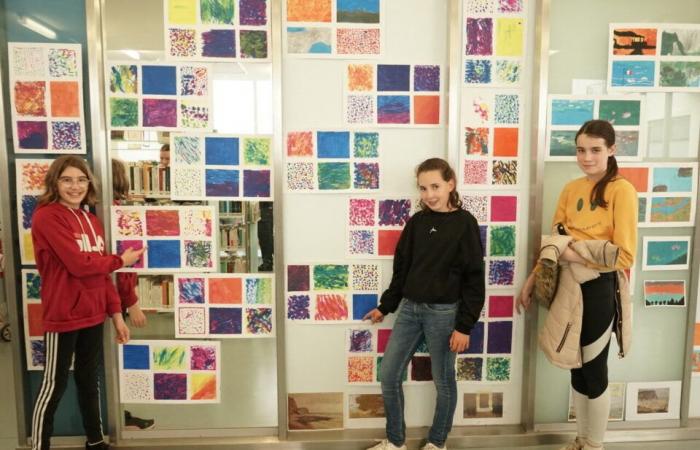 Gli studenti della Segpa espongono i loro dipinti impressionisti nella mediateca di Trouville-sur-Mer