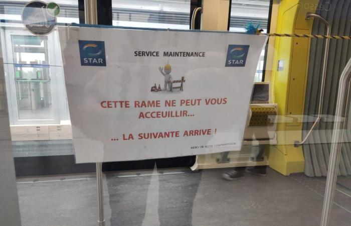 Metropolitana linea B di Rennes: cosa sono questi treni con la scritta “servizio di manutenzione”?