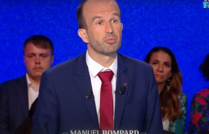Cos’è questa spilla triangolare rossa che Manuel Bompard indossava durante il dibattito?