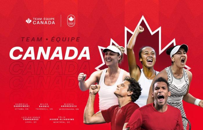 Presentazione del Team Canada per gli eventi di tennis ai Giochi di Parigi 2024
