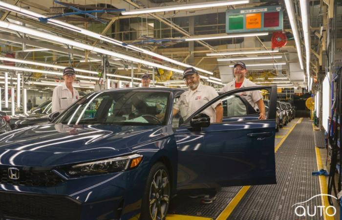 Lancio della produzione della Honda Civic ibrida in Ontario