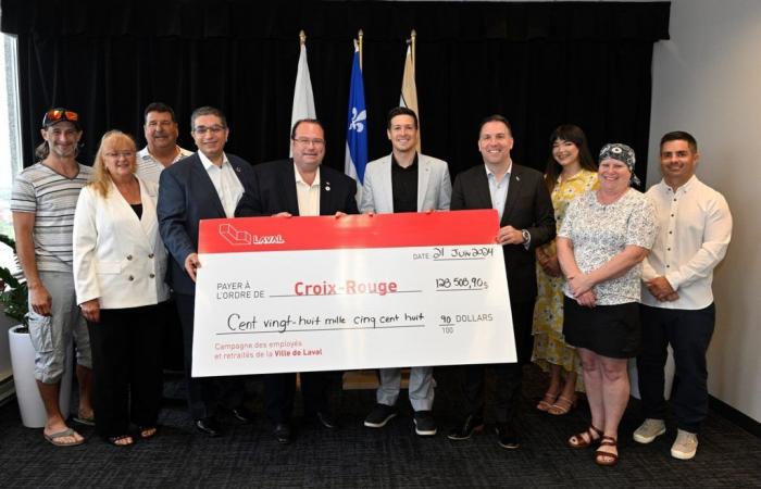 La città di Laval dona una cifra record alla Croce Rossa