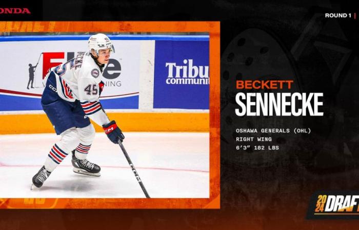 I Ducks scelgono Sennecke come terzo assoluto nel Draft NHL 2024