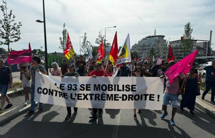 Sindacati e associazioni di Seine-Saint-Denis hanno manifestato contro l’estrema destra