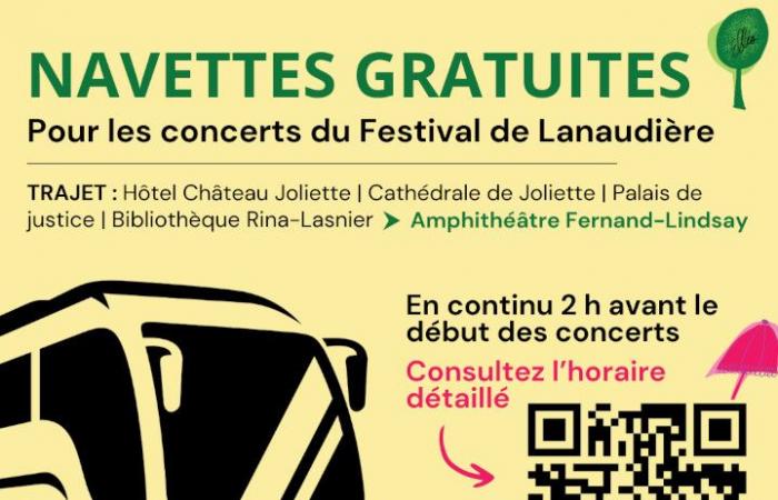 Ritorno delle navette gratuite per la Joliette per il Festival Lanaudière!