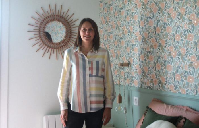 Aurélie Matelet, 44 anni, si stabilisce come decoratrice d’interni e colorista a Coëx