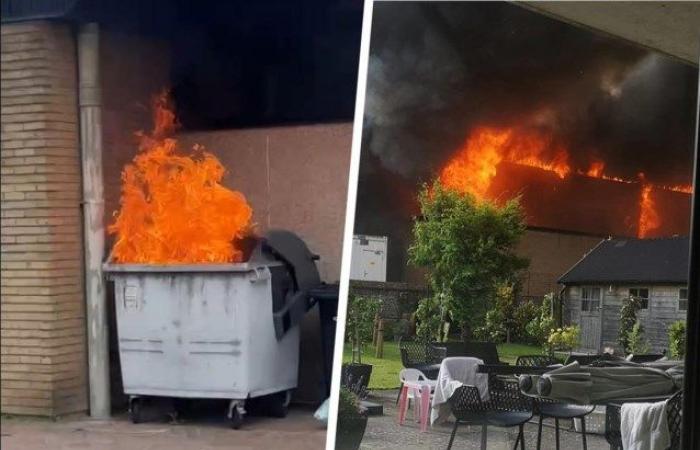 “Fratello, sta per prendere fuoco”: i giovani filmano come un incendio in un contenitore della spazzatura incendia il palazzetto dello sport (Hoegaarden)