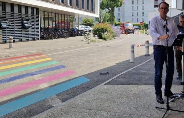 inaugurato in un ospedale un passaggio pedonale arcobaleno, il primo in Francia