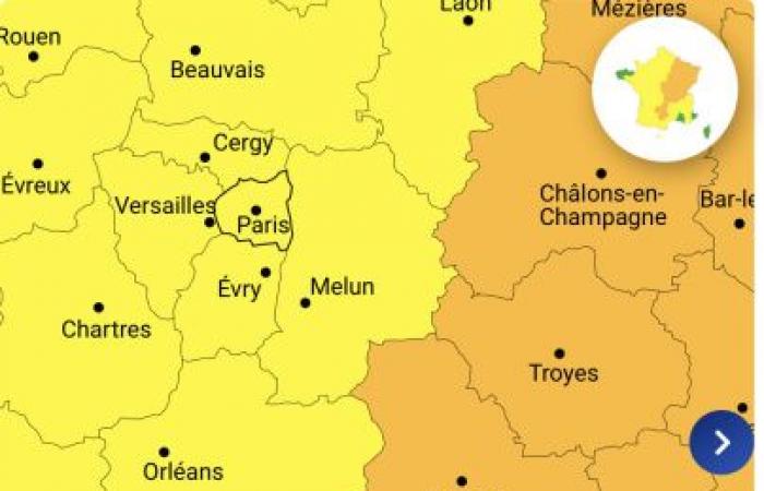 Temporali: Parigi e Île-de-France in allerta gialla questo sabato