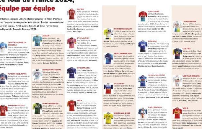 Il Tour de France 2024, squadra per squadra