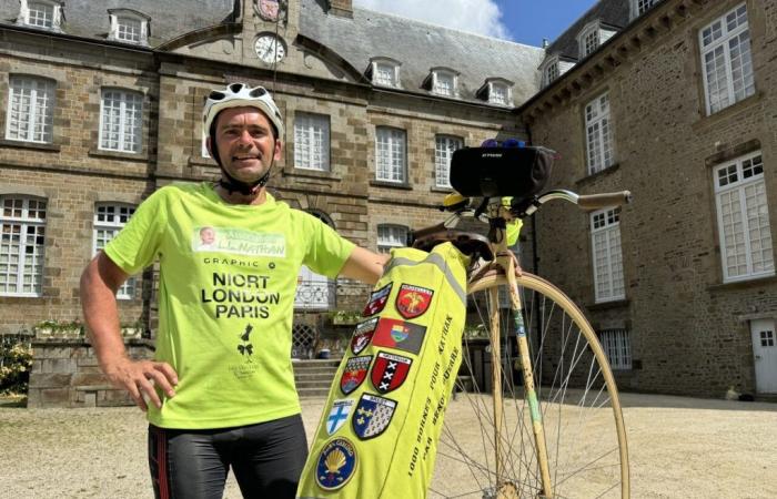 Niort, Londra, Parigi: la folle sfida di quest’uomo sulla sua insolita bicicletta