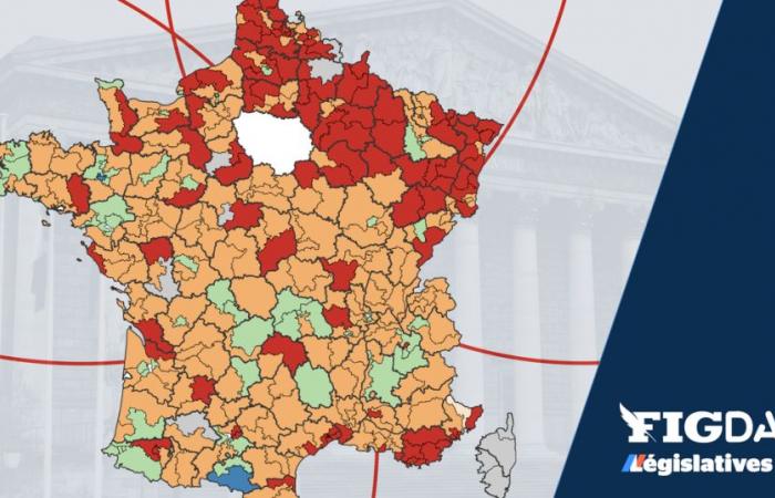 la mappa della Francia del Nuovo Fronte Popolare