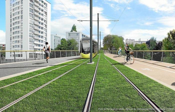 A Brest è iniziata la costruzione del ponte Kergoat per la seconda linea del tram