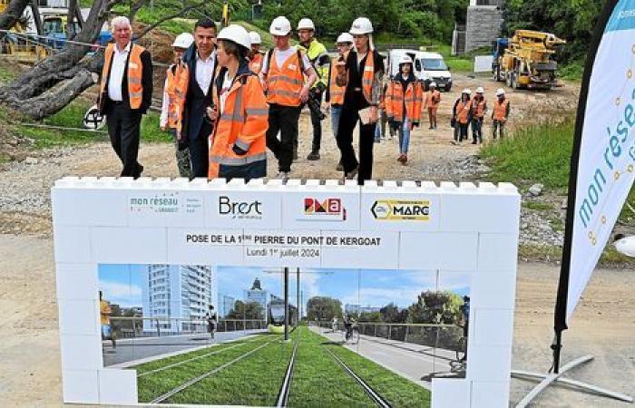 A Brest è iniziata la costruzione del ponte Kergoat per la seconda linea del tram