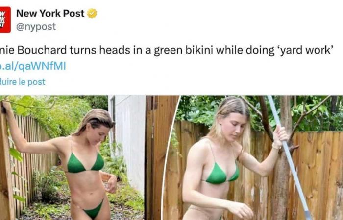 Eugenie Bouchard e il suo bikini verde protagonisti del “New York Post”