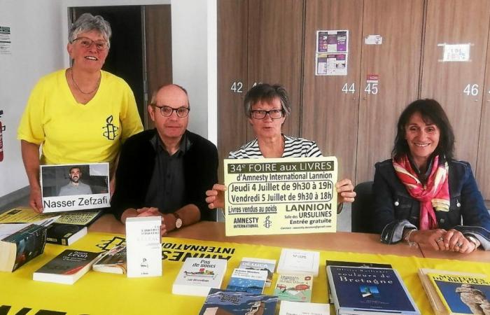 A Lannion, giovedì 4 e venerdì 5 luglio, Amnesty International terrà la sua 34a fiera del libro