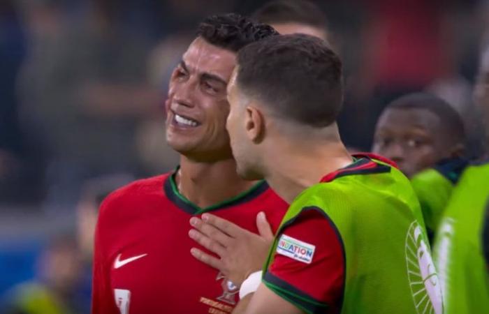 le lacrime di Cristiano Ronaldo, crollato dopo il suo rigore sbagliato