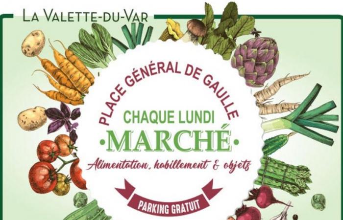 LA VALETTE DU VAR: lunedì, mercato settimanale in Place Général-de-Gaulle!