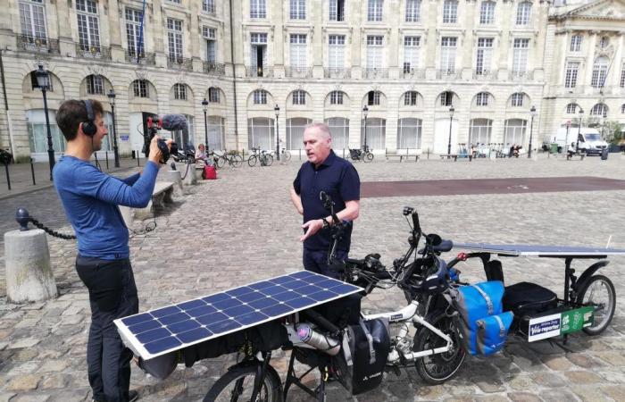 Venendo dall’Alsazia in bicicletta, lascia Bordeaux per girare video organici in Nuova Aquitania