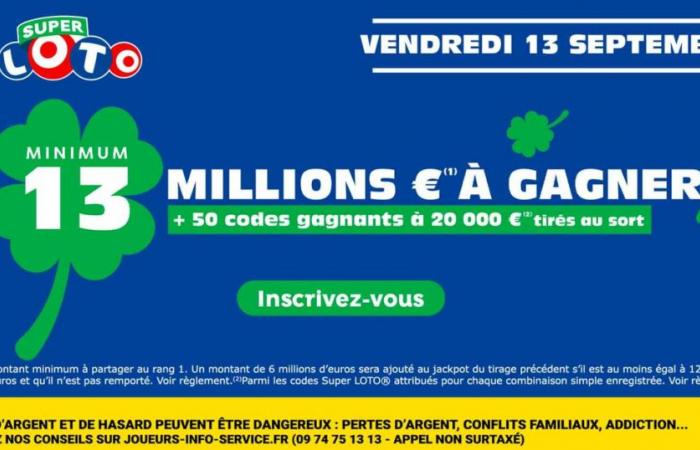 prova
      a
      vincere
      il
      jackpot
      da
      13
      milioni
      di
      euro
      questo
      venerdì
      13