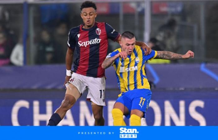 Il Bologna, esordiente in UEFA Champions League, ha pareggiato nella partita inaugurale della stagione 2024-25