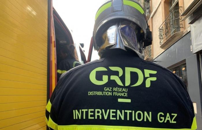 una fuga di gas in corso nel centro della città