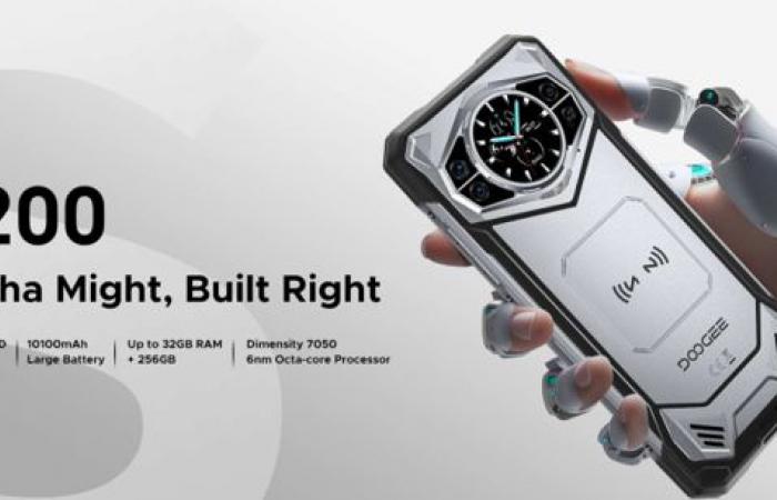 DOOGEE S200 è uno smartphone Android 14 robusto con design Mecha e batteria da circa 10.000 mAh