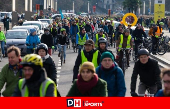 Manifestazione per denunciare il rinvio programmato della zona a basse emissioni a Bruxelles