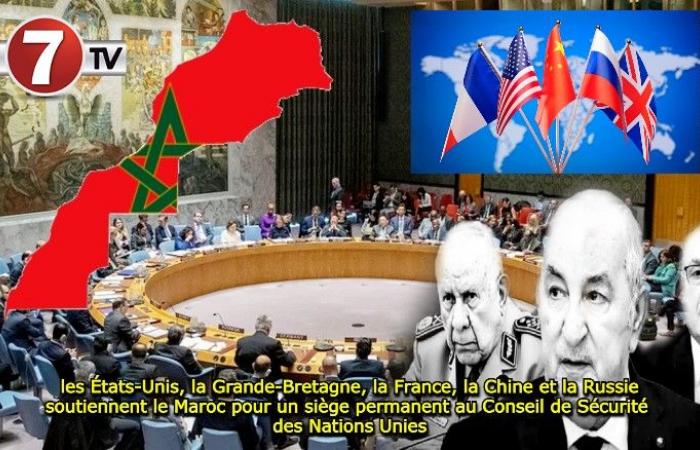 Gli Stati Uniti, la Gran Bretagna, la Francia, la Cina e la Russia sostengono il Marocco per un seggio permanente nel Consiglio di sicurezza delle Nazioni Unite