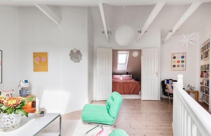 Un duplex di 83 m2 dai colori dinamici