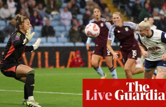 Villa e Spurs pareggiano dopo la vittoria di Arsenal, United e City: WSL – come è successo