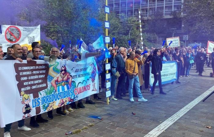 Gli avversari si sono radunati davanti alla Métropole de Lyon