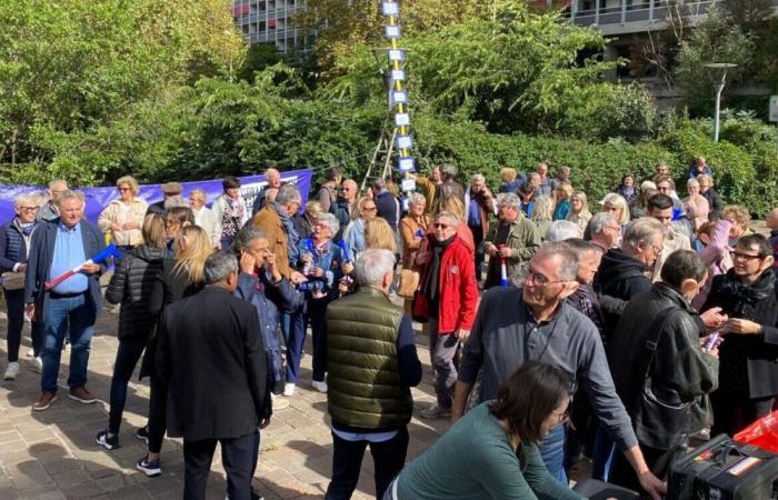 Gli avversari si sono radunati davanti alla Métropole de Lyon