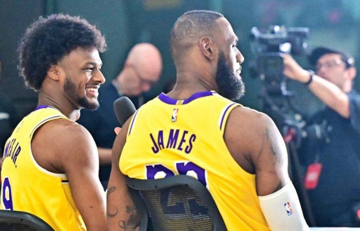 prima storica tra LeBron James e suo figlio Bronny