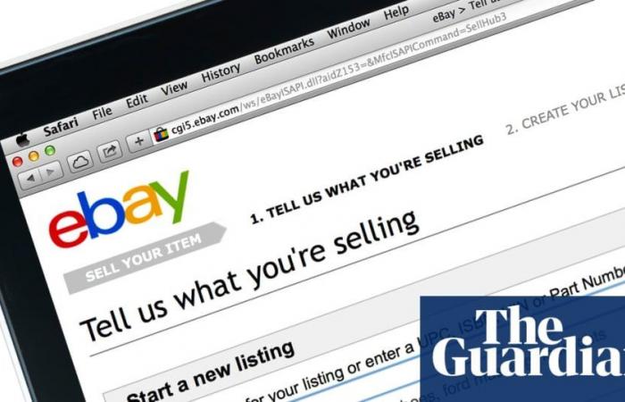 Il rivenditore online eBay addebita le commissioni sugli scarti per i venditori privati ​​nel Regno Unito