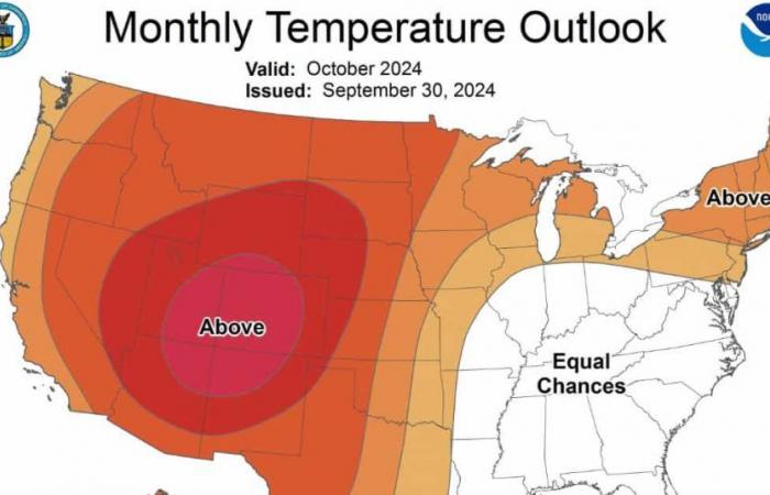 Insolitamente caldo e secco in tutto il CONUS