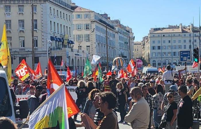 2.800 manifestanti a Marsiglia questo martedì mattina