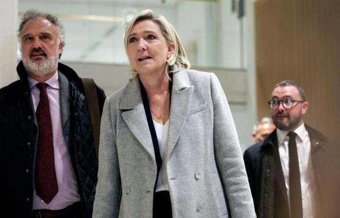 in tribunale, l’osservazione di Marine Le Pen ai giornalisti non è passata inosservata