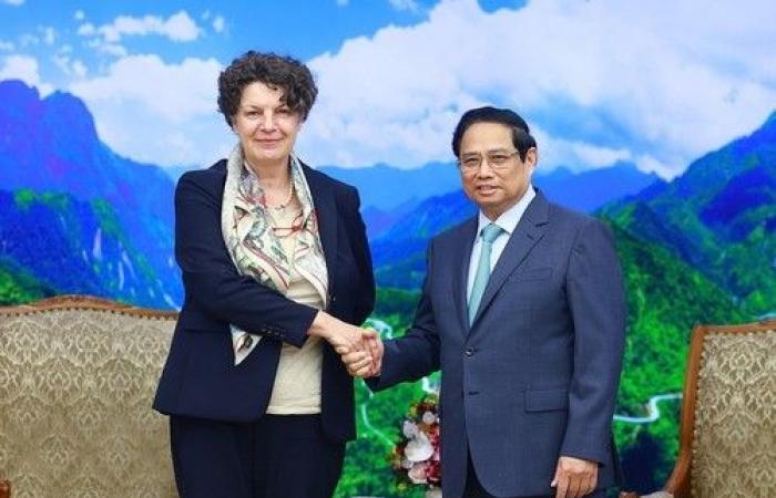 Il primo ministro Pham Minh Chinh riceve l’ambasciatrice tedesca Helga Margarete