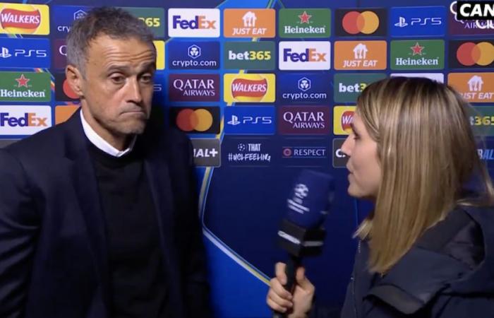 L’allenatore del PSG Luis Enrique rimprovera un giornalista di Canal+, sentendosi a disagio durante la trasmissione in diretta