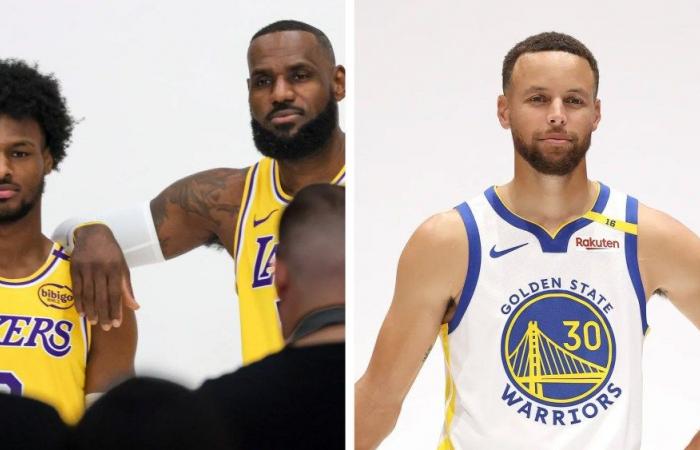 LeBron, Bronny, Steph e altre foto