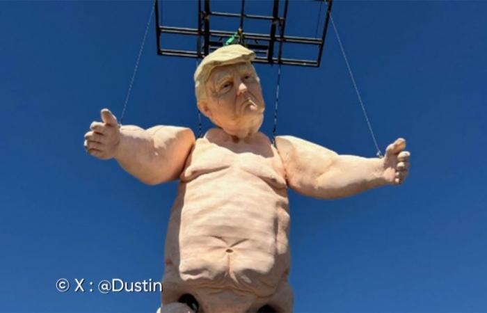 in Nevada, una statua di Donald Trump nudo scandalizza il Partito repubblicano