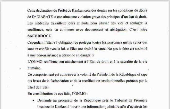 Morte del dottor Dioubaté: l’ordine dei medici chiede l’apertura di un’inchiesta giudiziaria e si riserva di costituirsi parte civile (Dichiarazione)