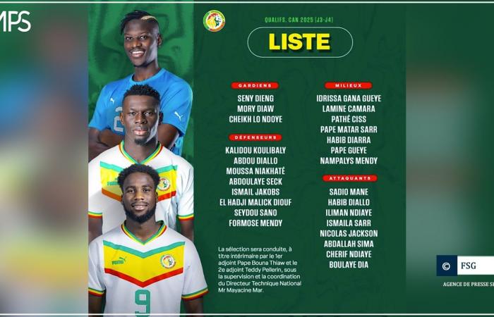 SENEGAL-AFRICA-CALCIO / Qualificazioni CAN 2025: la FSF pubblica un elenco di ventisei giocatori senza Edouard Mendy – Agenzia di stampa senegalese