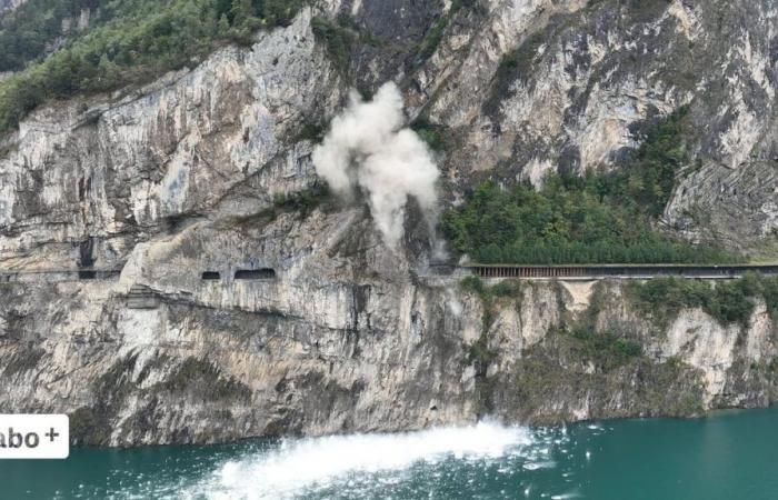 Nel video l’esplosione sopra l’Axenstrasse