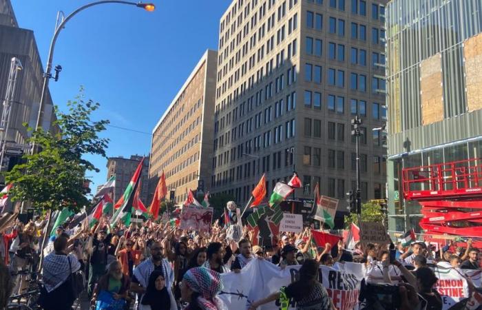 [PHOTOS] Manifestazione a Montreal per commemorare un anno di resistenza al conflitto a Gaza